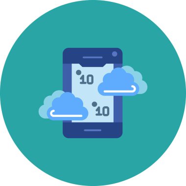 Bulut hesaplama simgesi vektör illüstrasyonu