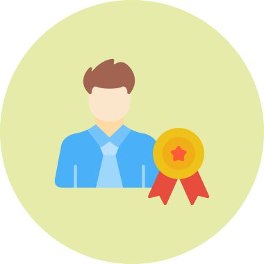 Rozet vektör simgesi, vektör basit tasarımı