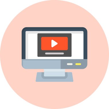 video vektör simgesi, vektör basit tasarım