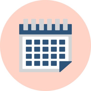 Takvim. Web simgesi basit illüstrasyon