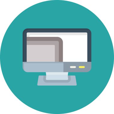 Ekran ve masaüstü ile bilgisayar monitörü