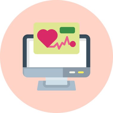 Kalp monitörü vektör simgesi