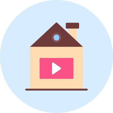 Ev. Web simgesi basit illüstrasyon