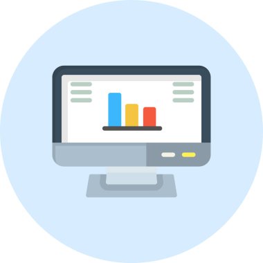 grafik vektör simgesine sahip bilgisayar