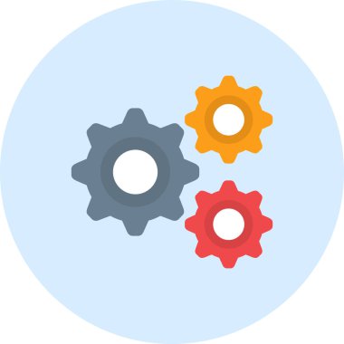 dişli düz vektör simgesi