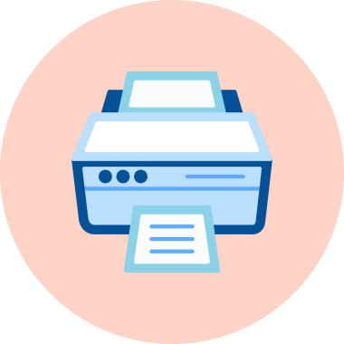 Yazıcı. Web simgesi basit illüstrasyon