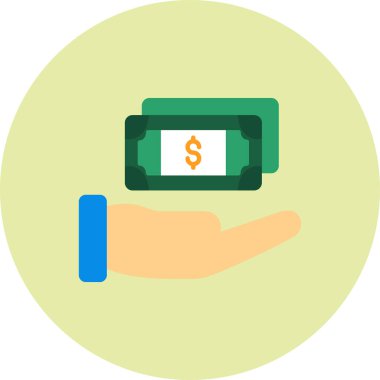 nakit para dolar simgesi düz stil