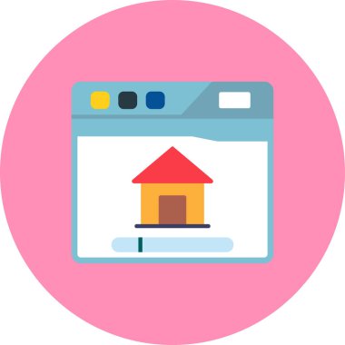 ev web simgesi basit illüstrasyon