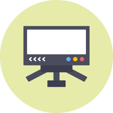 TV düz vektör simgesi