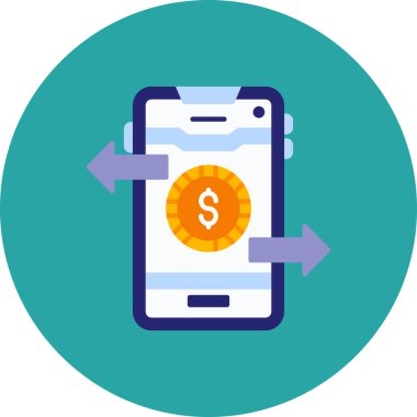 bankacılık gezici simgesi düz biçimli