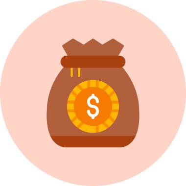 Para için. Web simgesi basit illüstrasyon