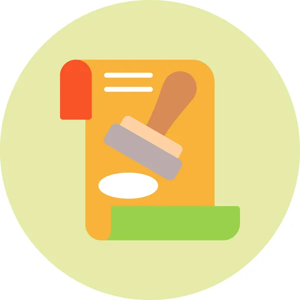 Mahkeme hukuku simgesi düz stil