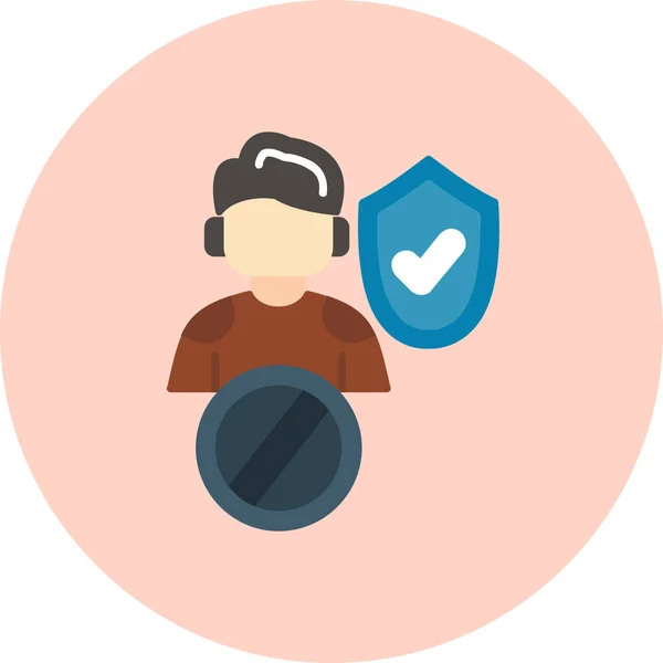 Bir kişi simgesinin vektör illüstrasyonu