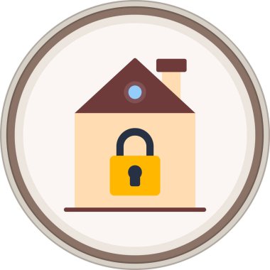 Kilit. Web simgesi basit illüstrasyon