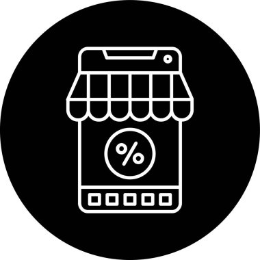 İndirim simgesi vektör illüstrasyonu