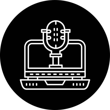 mikrofon simgesi vektör illüstrasyonu