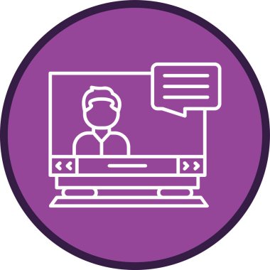 Bilgisayar. Web simgesi basit illüstrasyon