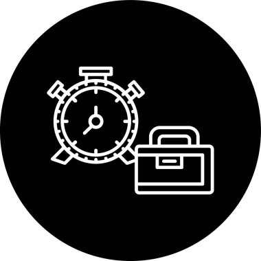 Alarm saat simgesi vektör illüstrasyonu