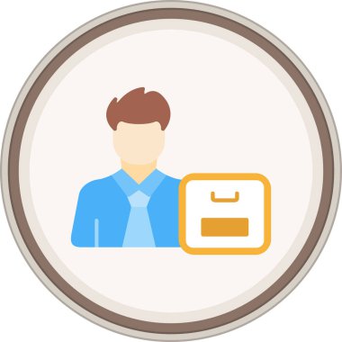 iş adamı simgesi, vektör illüstrasyonu