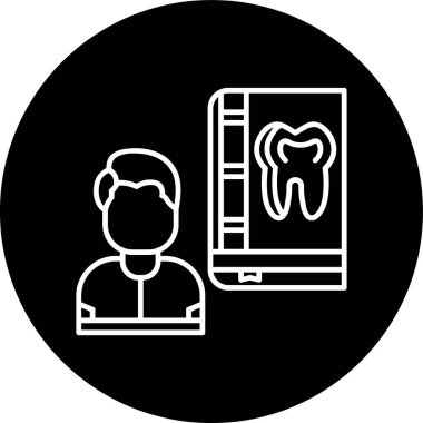 Diş bakımı modern simgesi, vektör illüstrasyonu