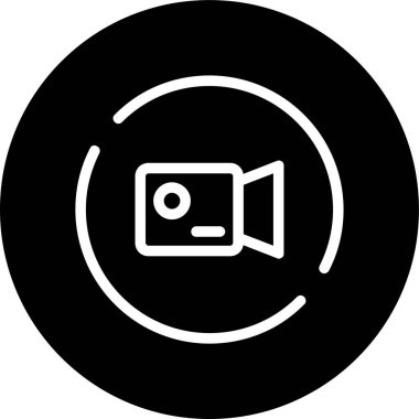 Kamera. Web simgesi basit illüstrasyon