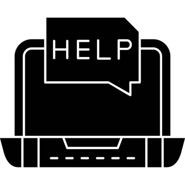 Yardım mesajı simgesi. Web için yardım vektör simgelerinin basit illüstrasyonu