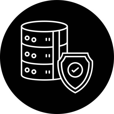 veri güvenlik simgesi, vektör illüstrasyonu