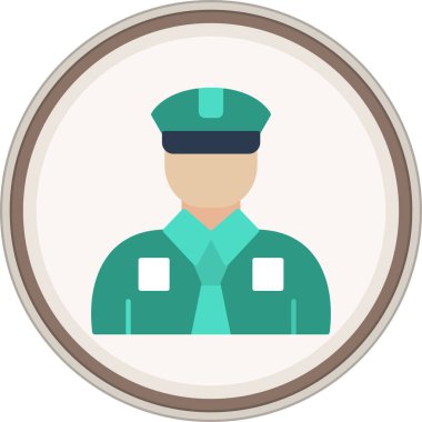 Polis rozeti. Basit illüstrasyon