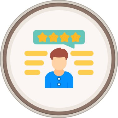 Geri besleme müşteri derecelendirme simgesi