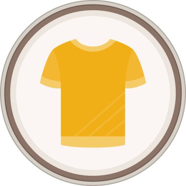 Gömlek vektör simgesi. beyaz arkaplanda izole edilmiş karikatür çizimi