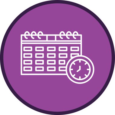 Zaman simgesi vektör illüstrasyonu