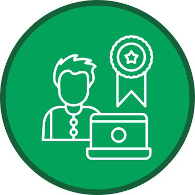 Rozet simgesi, vektör illüstrasyonu