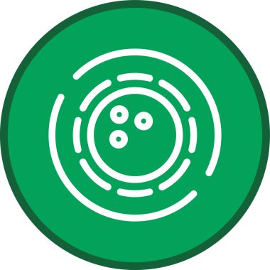 Eşsiz bilardo topu kabartma vektör simgesi