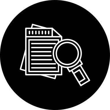 Belge vektör illüstrasyonlu büyüteç