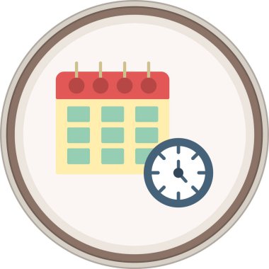 Takvim simgesi vektör illüstrasyonu