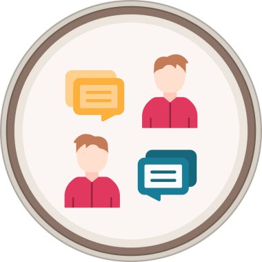 Sohbet simgesi, vektör çizimi