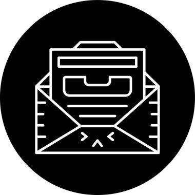 Mektup. Web simgesi basit illüstrasyon