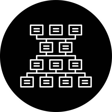 Workflow Line inverted circle. Vector Illustration For Web Use