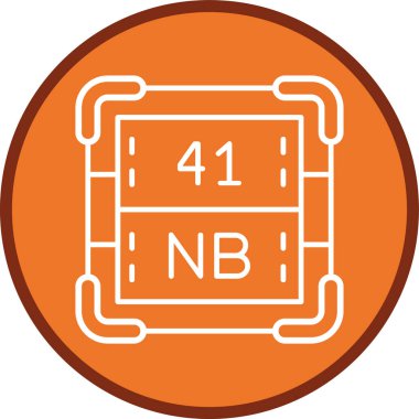 Niobium Hattı çoklu dairesi. Web Kullanımı için Vektör İllüstrasyonu