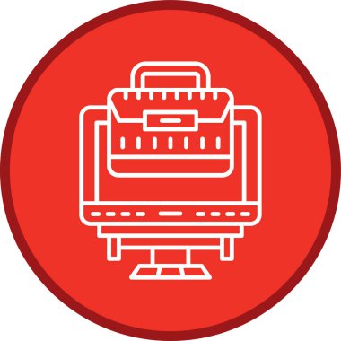 Online Business Line multi circle. Vector Illustration For Web Use