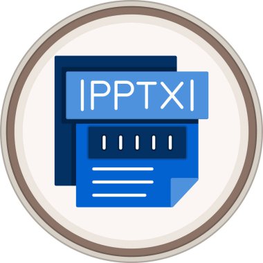 Pptx yassı çıkartması. Web Kullanımı için Vektör İllüstrasyonu