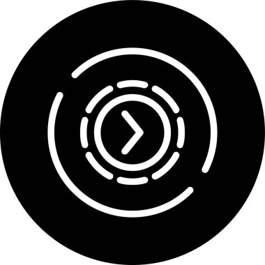 Angle-circle Line inverted circle. Vector Illustration For Web Use