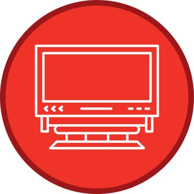 Bilgisayar Hattı çok daireli. Web Kullanımı için Vektör İllüstrasyonu