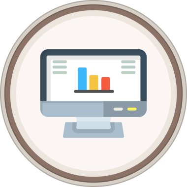 Grafik yassı çıkartması. Web Kullanımı için Vektör İllüstrasyonu