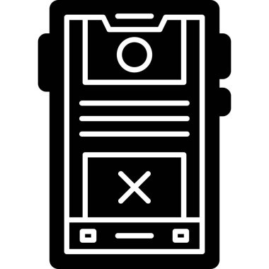 Akıllı telefonmuş. Web Kullanımı için Vektör İllüstrasyonu