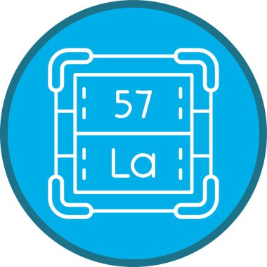 Lanthanum Line çoklu dairesi. Web Kullanımı için Vektör İllüstrasyonu