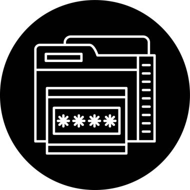 Dizin Satırı ters çevrilmiş çember. Web Kullanımı için Vektör İllüstrasyonu