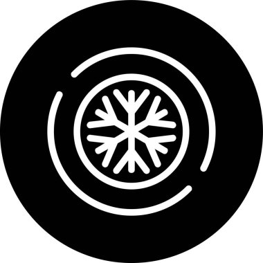 Kar Tanesi Hattı ters dönmüş daire. Web Kullanımı için Vektör İllüstrasyonu