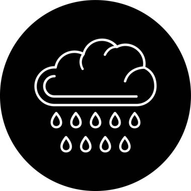 Rain Line inverted circle. Vector Illustration For Web Use