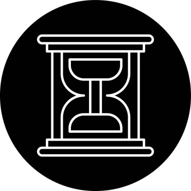 Kum saati halkası ters çevrilmiş. Web Kullanımı için Vektör İllüstrasyonu